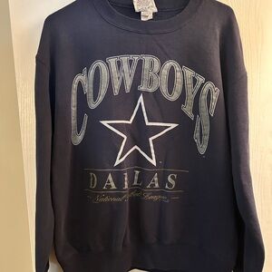 Vintage Lee Dark Blue Crewneck Sweater with Dallas Design